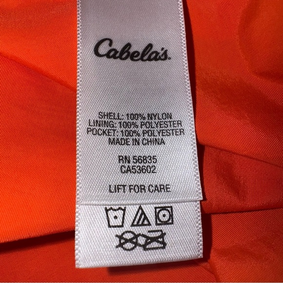 📌Cabela’s Guidewear Men’s Short Sleeve Fishing Shirt Size Large Orange - Picture 9 of 10